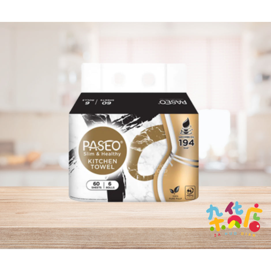 Paseo Slim & Healthy Kitchen Towel - 6 Rolls