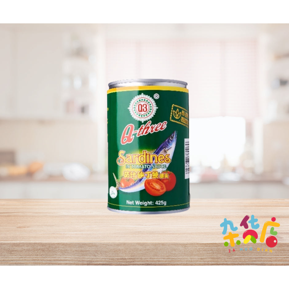 Q- Three Brand Sardine in Tomato Sauce 425g